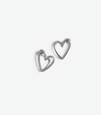 new look heart earrings