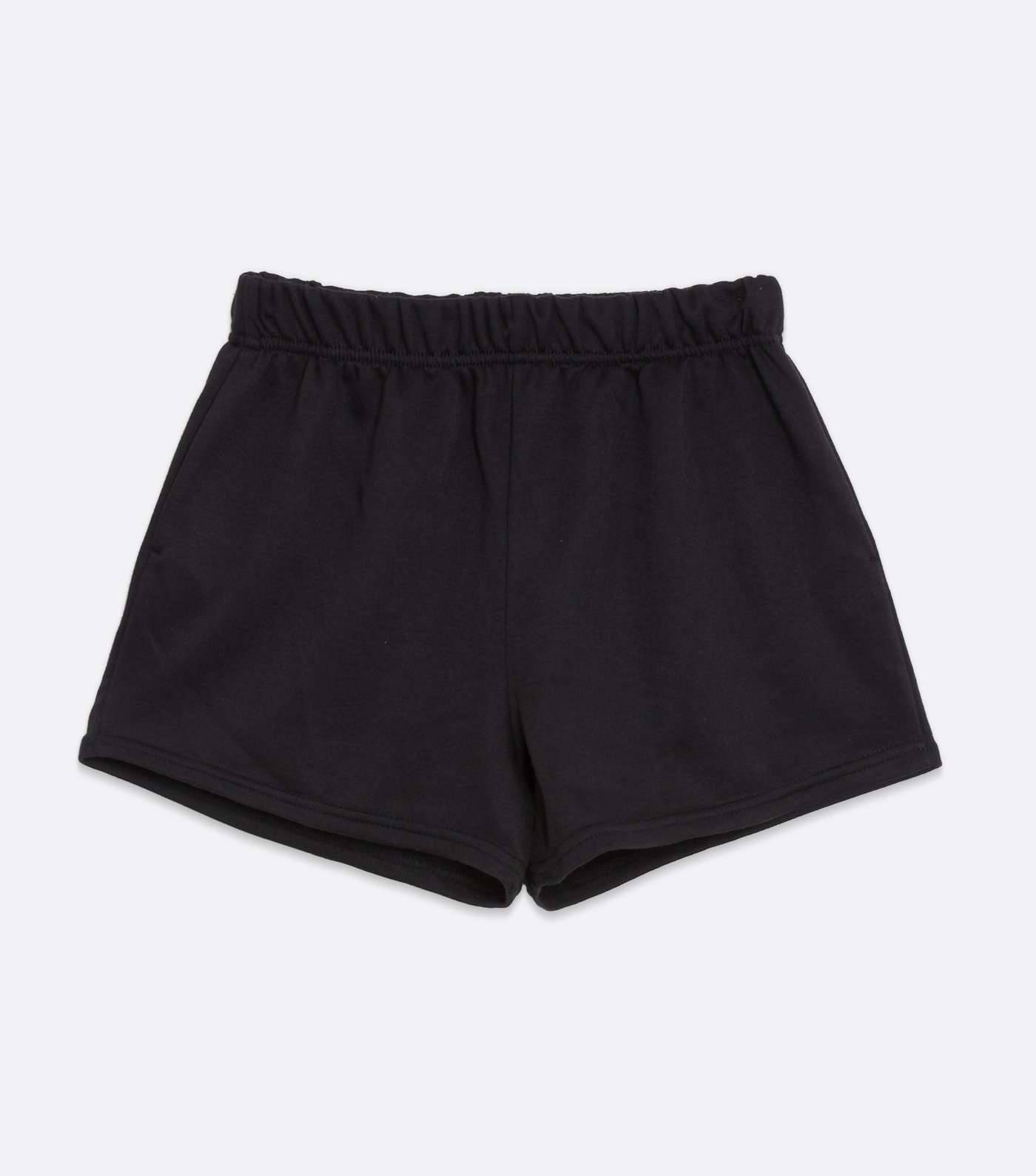 Black Elasticated Waist Shorts  Image 5