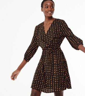 Black spot hotsell wrap dress