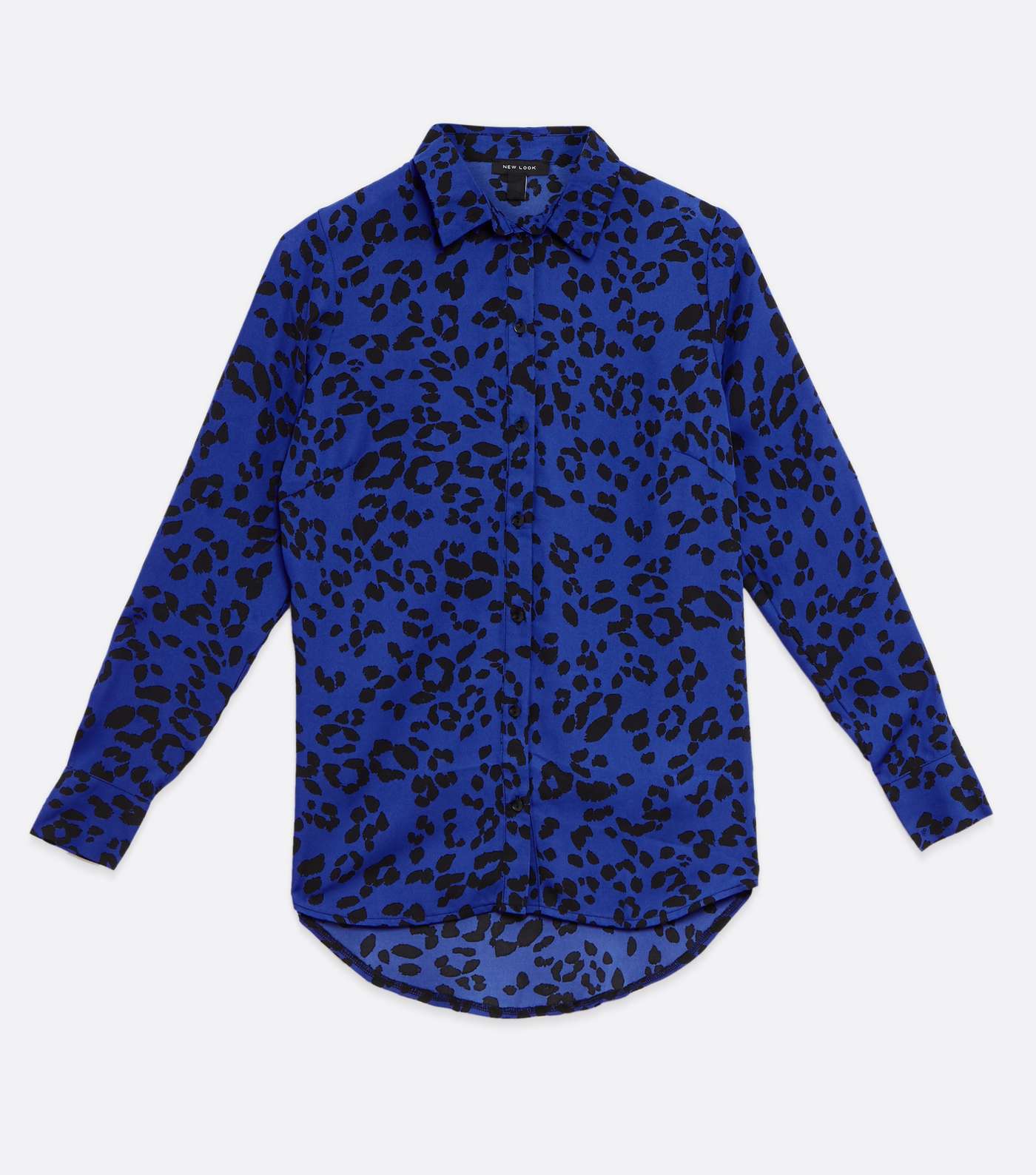 Blue Leopard Print Long Shirt Image 5