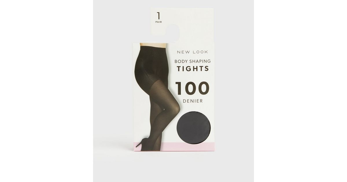 Black Premium Body Shaping 100 Denier Tights | New Look