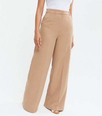 Mink High Waist Wide Leg Trousers | New 