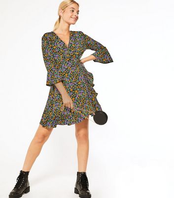 new look wrap floral dress