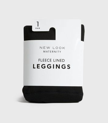 Maternity Black Fleece Lined Leggings 