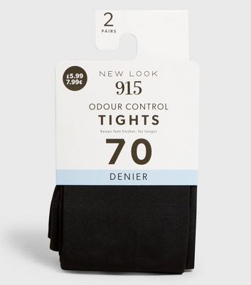 Black Odour Control 70 Denier Tights 