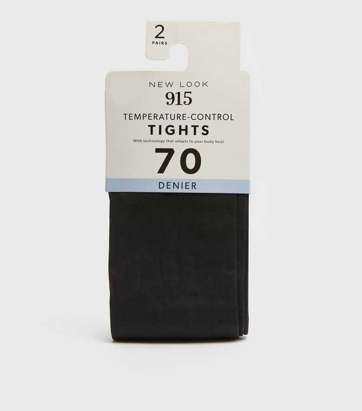 Yours 2 Pack 70 Denier Tights. Black