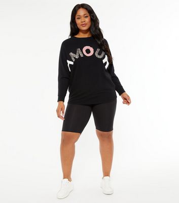Curves Black High Waist Cycling Shorts 