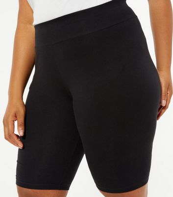 black high waisted biker shorts