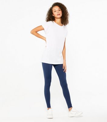 ladies navy running leggings