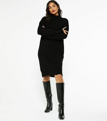 black high neck oversized jumper