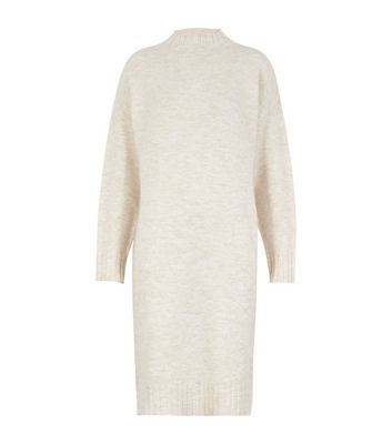 new look cream jumper dress