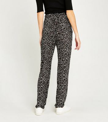 Image of Apricot Brown Leopard Print Soft Touch Trousers New Look