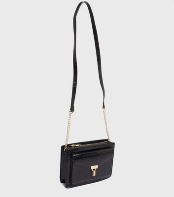 Faux croc outlet crossbody bag