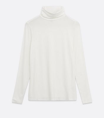 Image of Maternity Cream Long Sleeve Roll Neck Top New Look