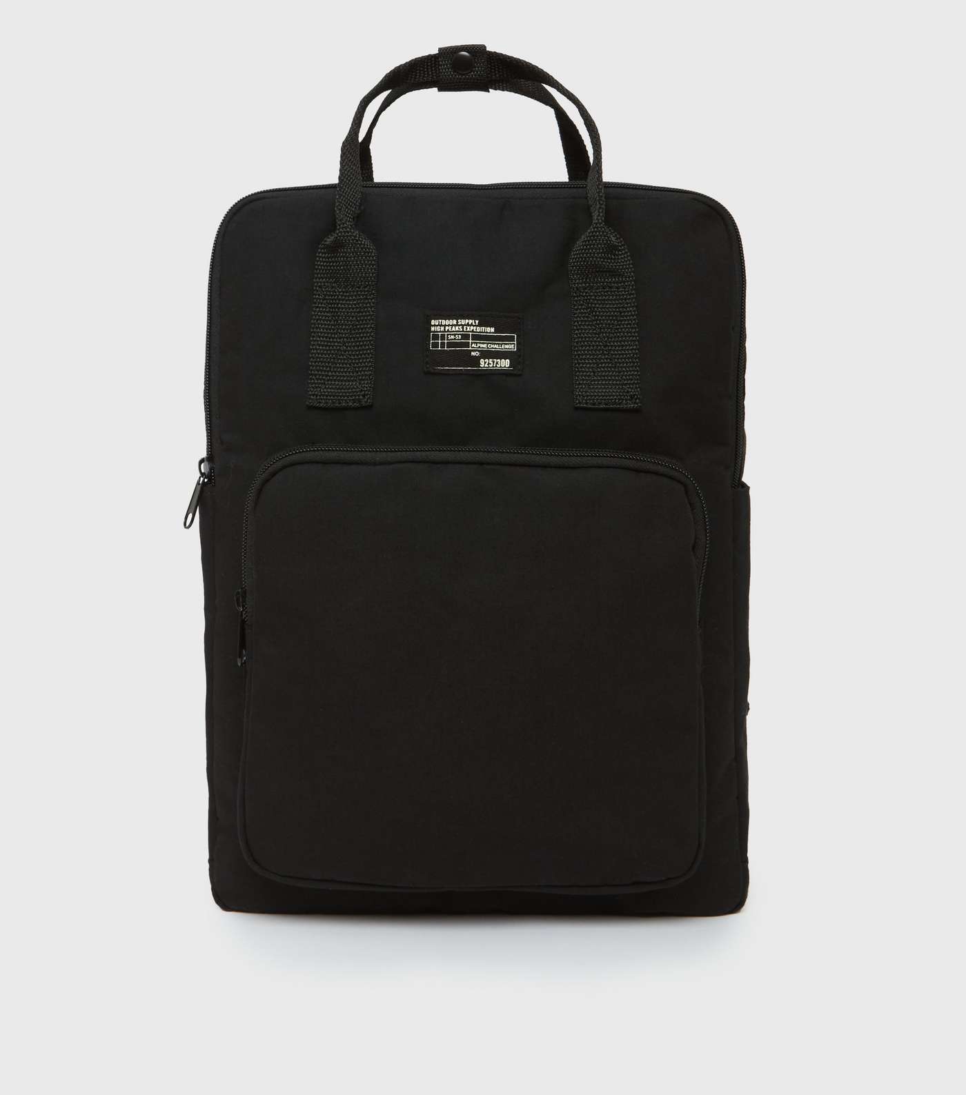 Black Tab Front Backpack