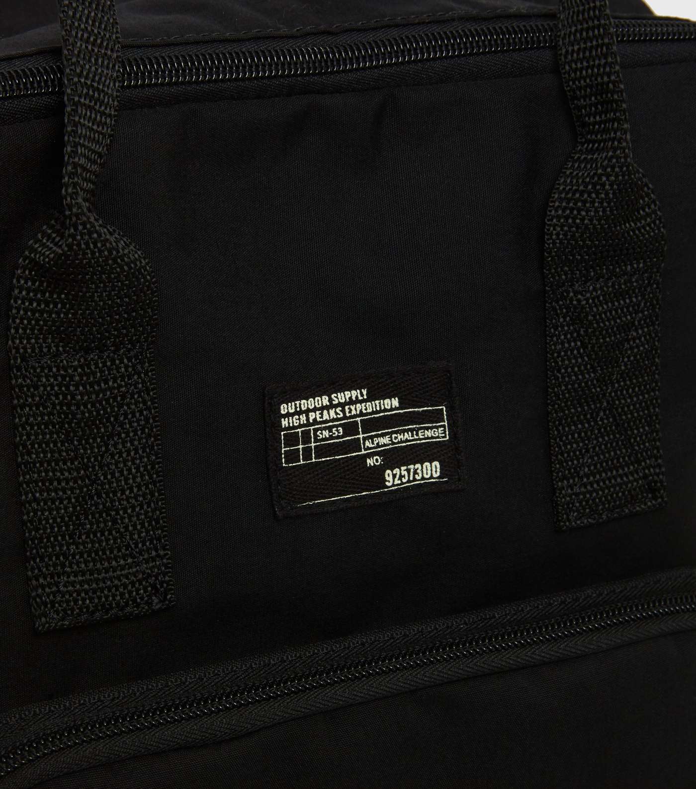 Black Tab Front Backpack Image 3