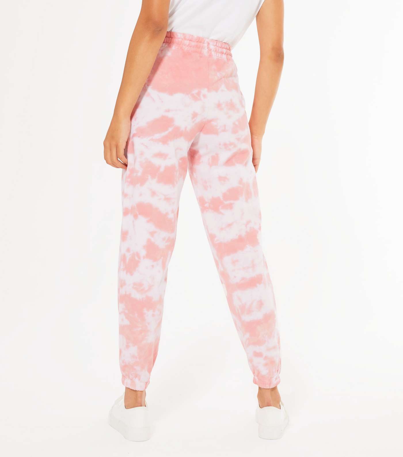 Mid Pink Tie Dye Cuffed Joggers  Image 3