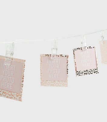 Image of Rose Gold Polaroid Peg String Lights New Look