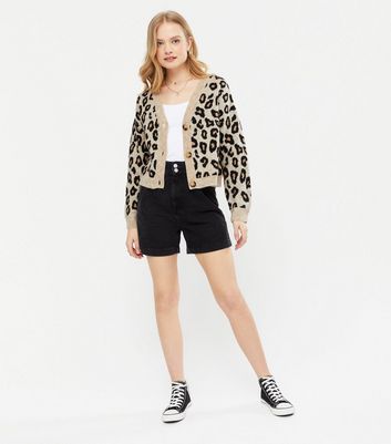 Leopard print short outlet cardigan