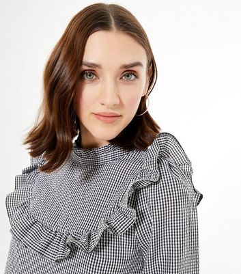 Check Ruffle Detail Blouse - Women - Ready-to-Wear