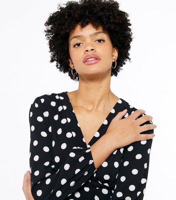 Topshop polka dot hot sale wrap dress