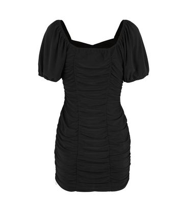 mini dress puff sleeve