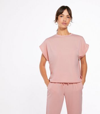 Pink joggers new discount look