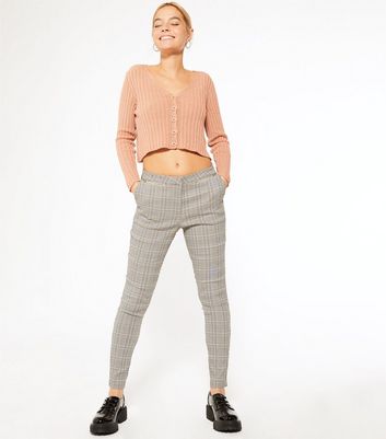 Black Cotton Trouser Pyjama Set with Check Print | New Look
