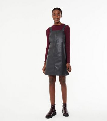 warehouse leather look dress