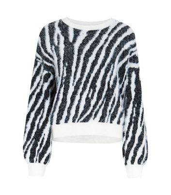 zebra knit jumper