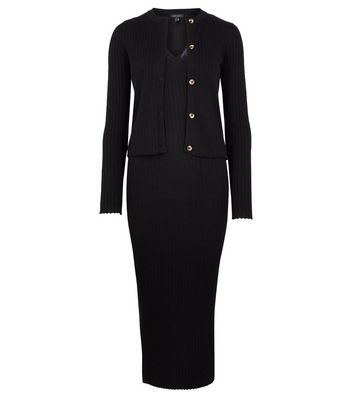 midi dress and cardigan set