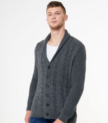 cable button cardigan