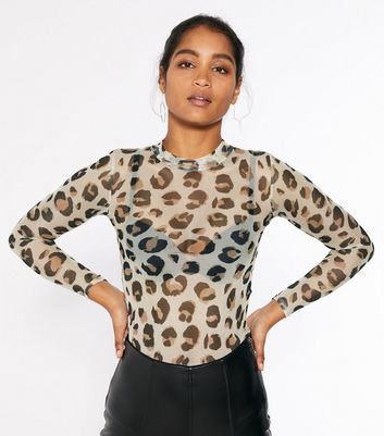 Leopard high neck on sale top