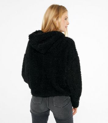 Black Fluffy Hoodie