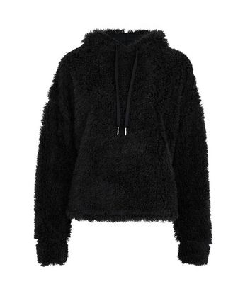 Black 2025 furry hoodie