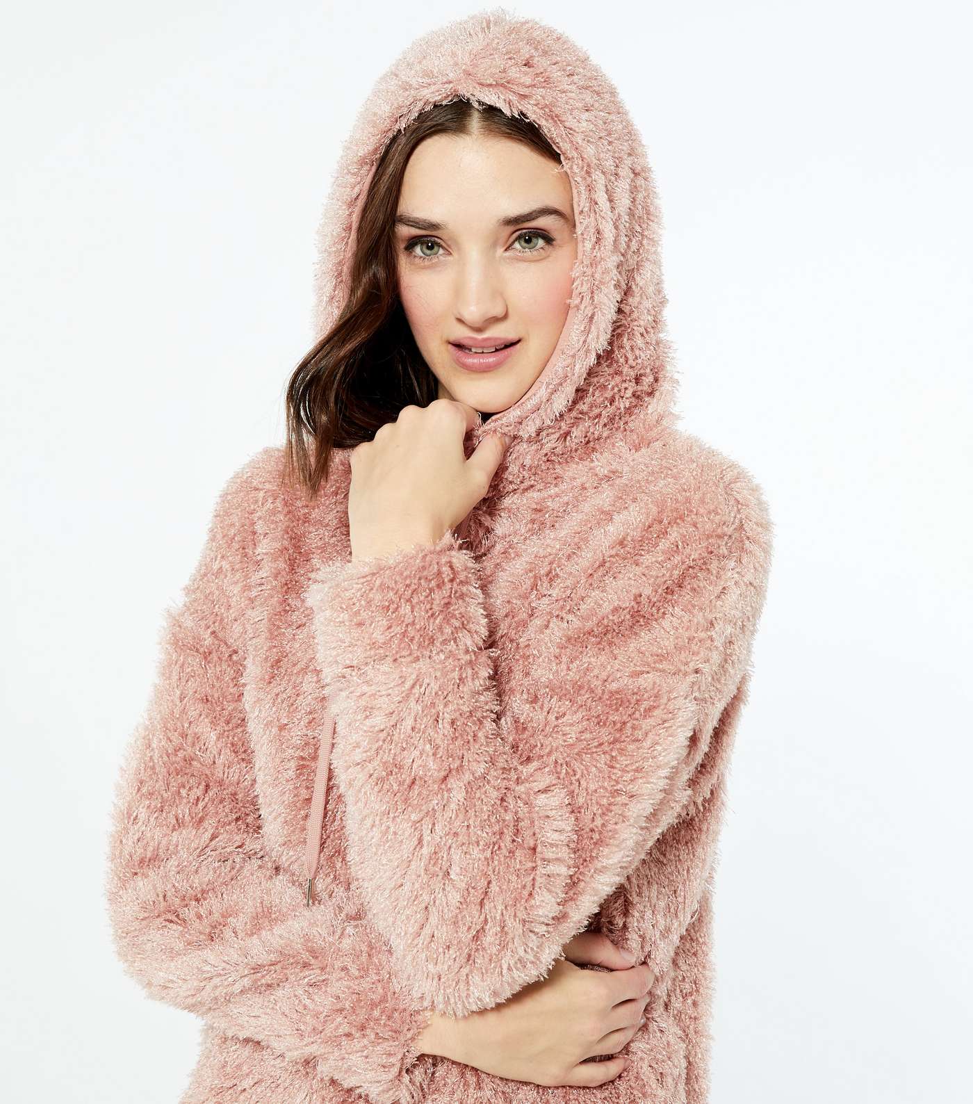 Mid Pink Fluffy Hoodie Image 4