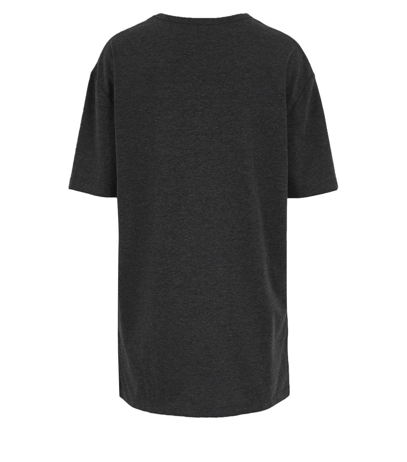 Dark Grey Jersey Oversized T-Shirt Image 2
