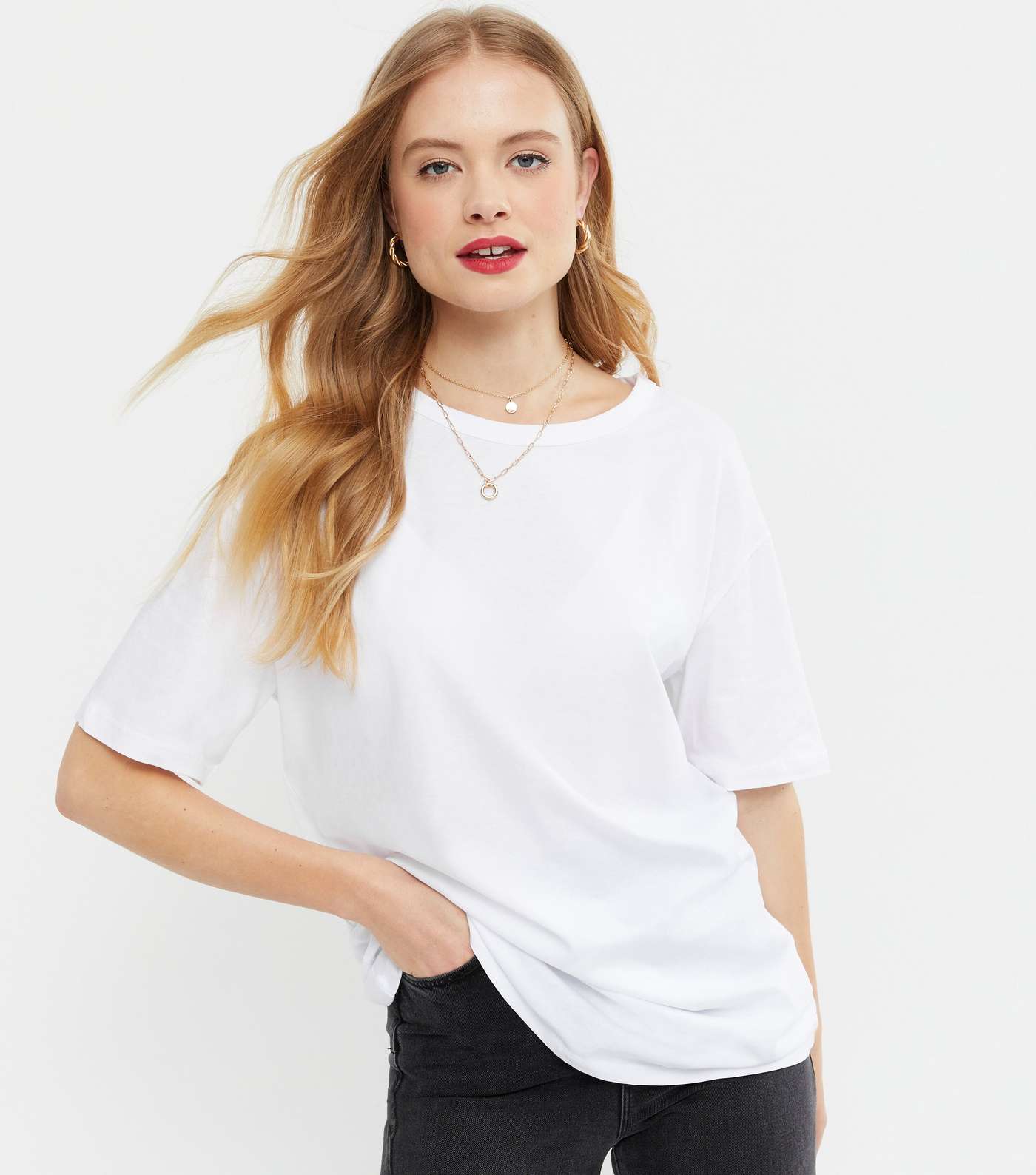 White Oversized Cotton T-Shirt 