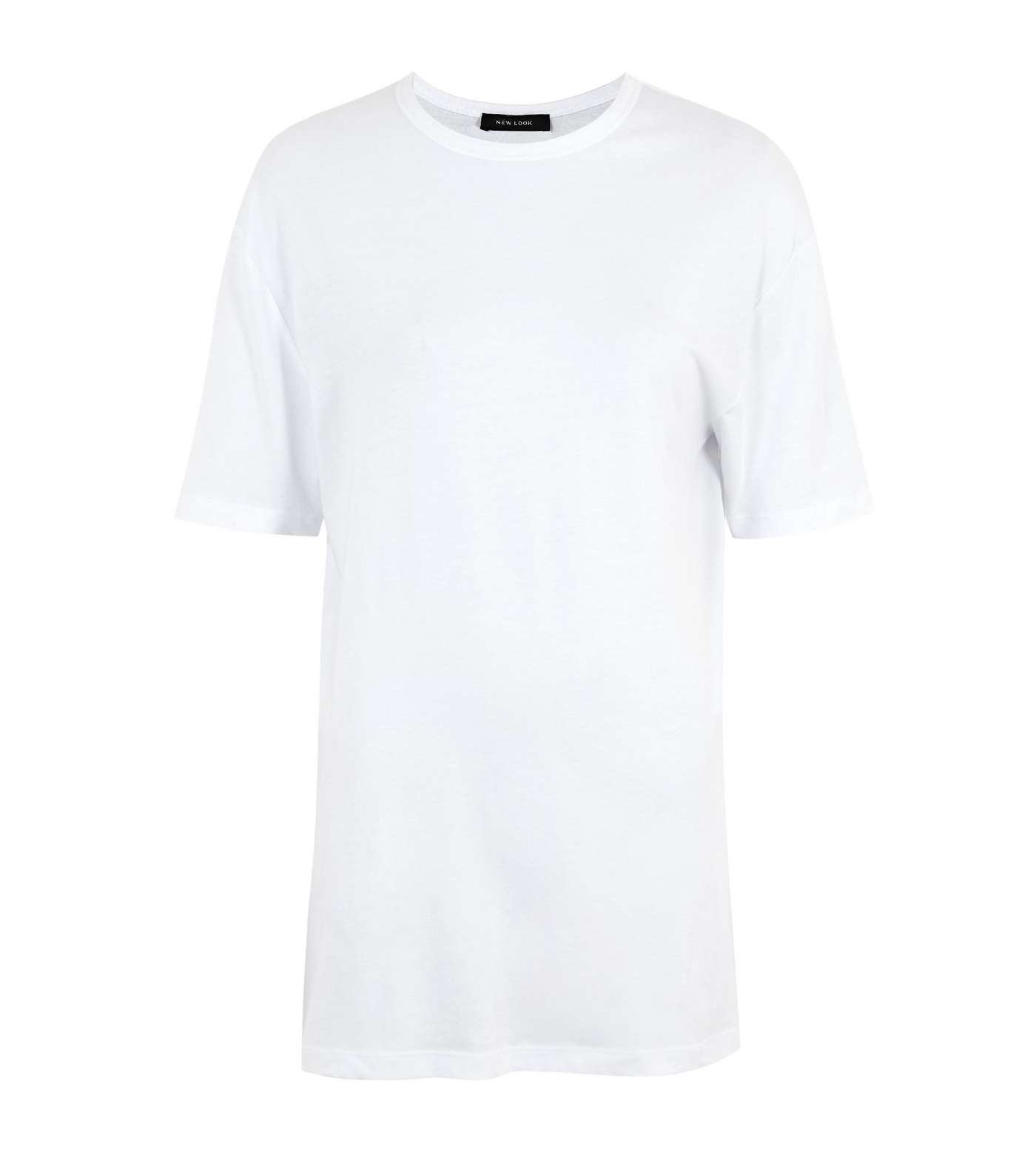 White Oversized Cotton T-Shirt  Image 5
