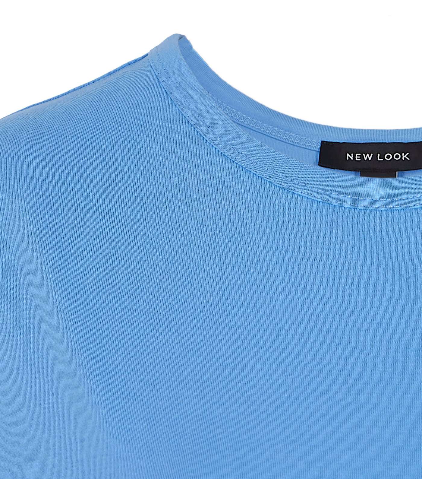 Pale Blue Oversized Cotton T-Shirt  Image 3