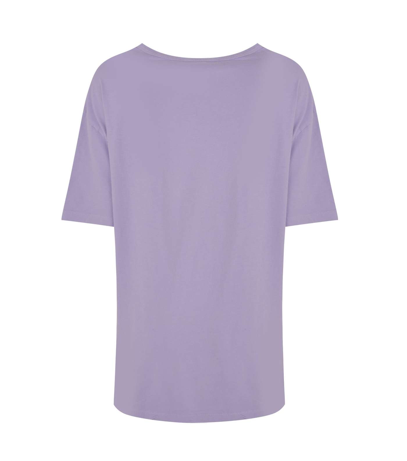 Lilac Oversized Cotton T-Shirt Image 2