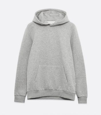 Image of Only & Sons Grey Jersey Pocket Hoodie New Look