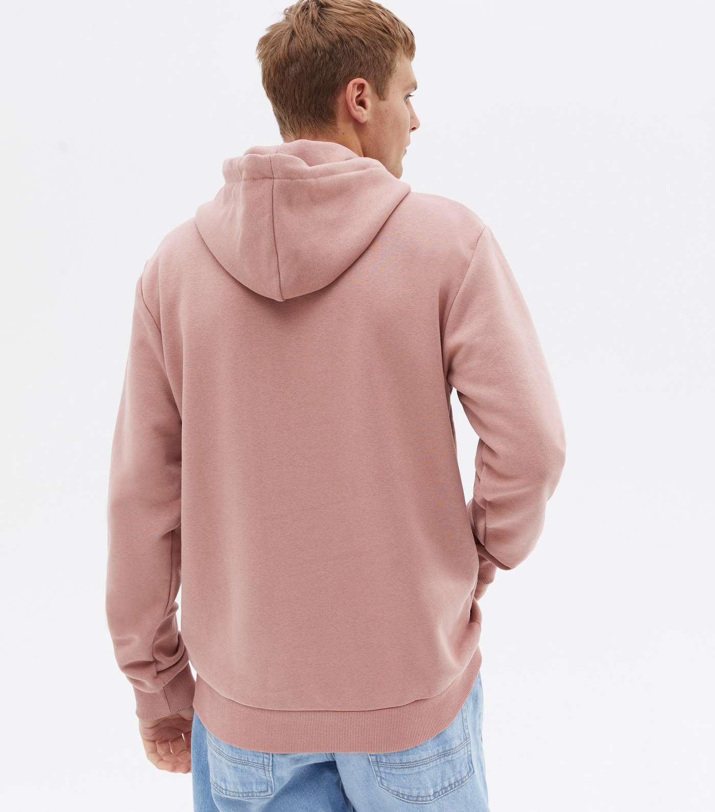 Only & Sons Mid Pink Jersey Pocket Hoodie Image 4
