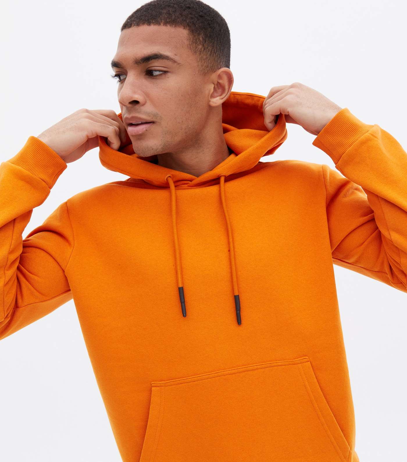 Only & Sons Orange Jersey Pocket Hoodie