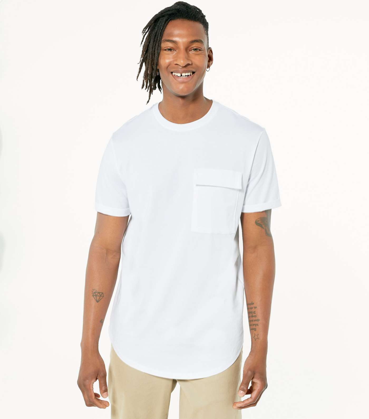Only & Sons White Pocket T-Shirt