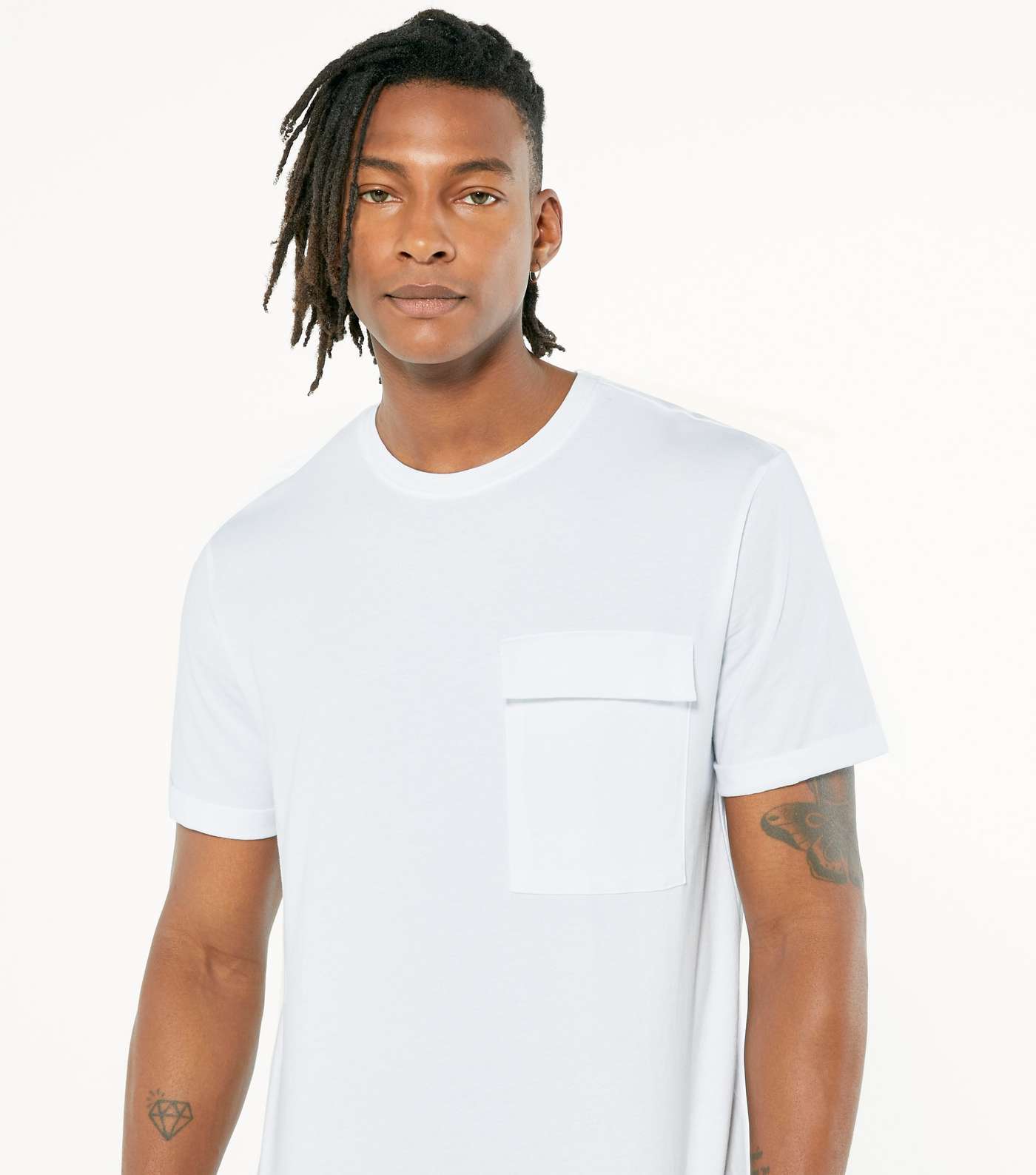 Only & Sons White Pocket T-Shirt Image 3