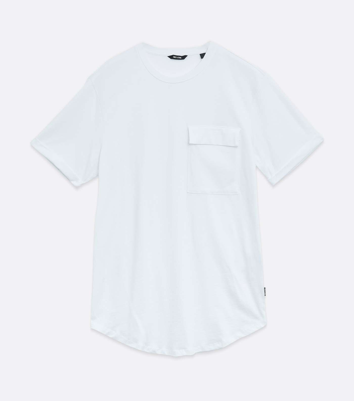 Only & Sons White Pocket T-Shirt Image 5