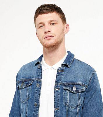 blue denim trucker jacket