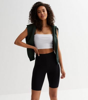 Tall Black Jersey Cycling Shorts | New Look