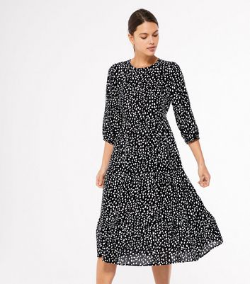 new look midi spot dress